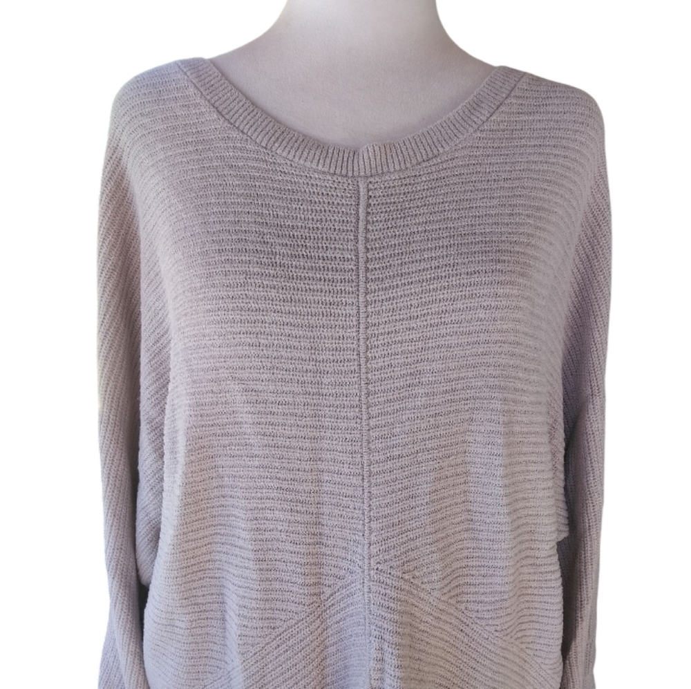 J. Jill Wearever Collection Light Oatmeal Cotton Cozy Knit Sweater‎ Size Large - Picture 2 of 8